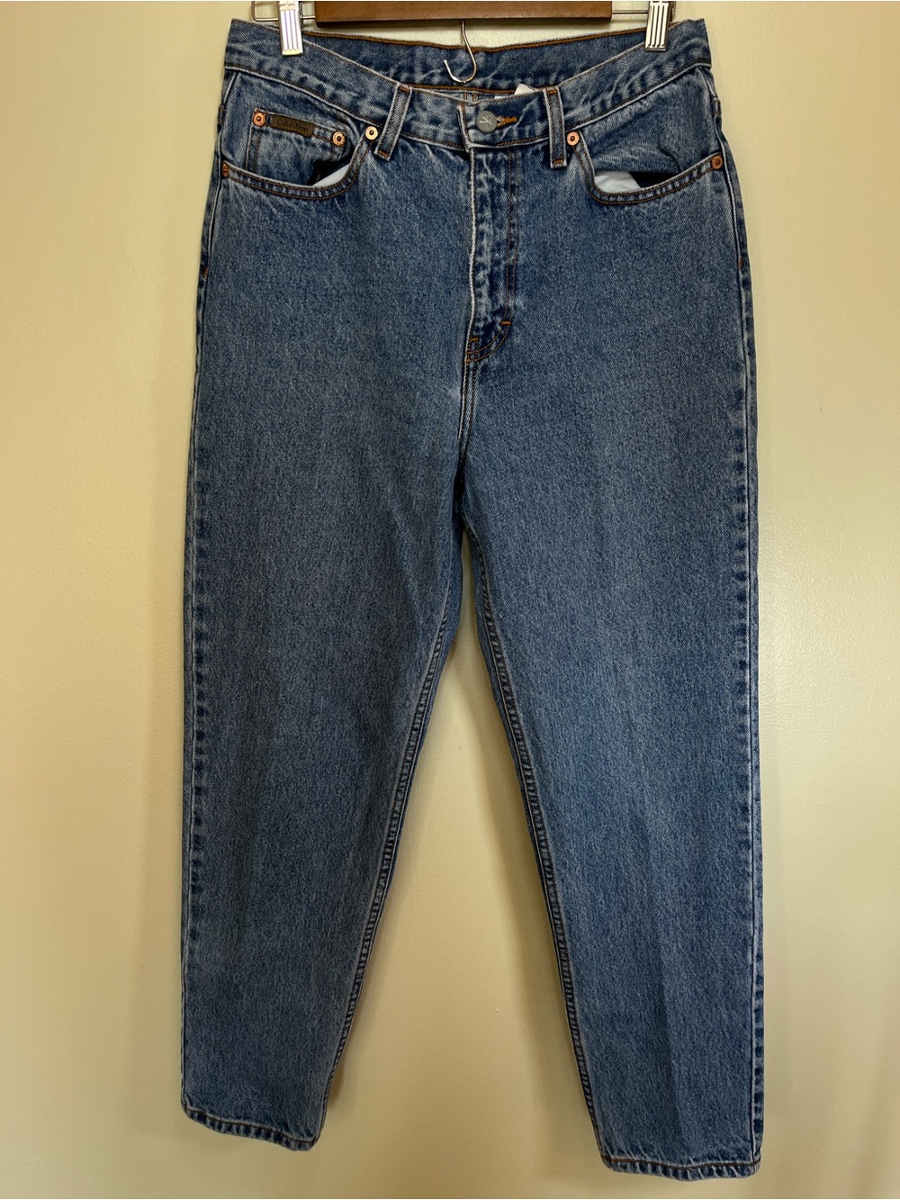 Vintage Calvin Klein High Waisted Tapered Mom Jeans Medium Wash 12